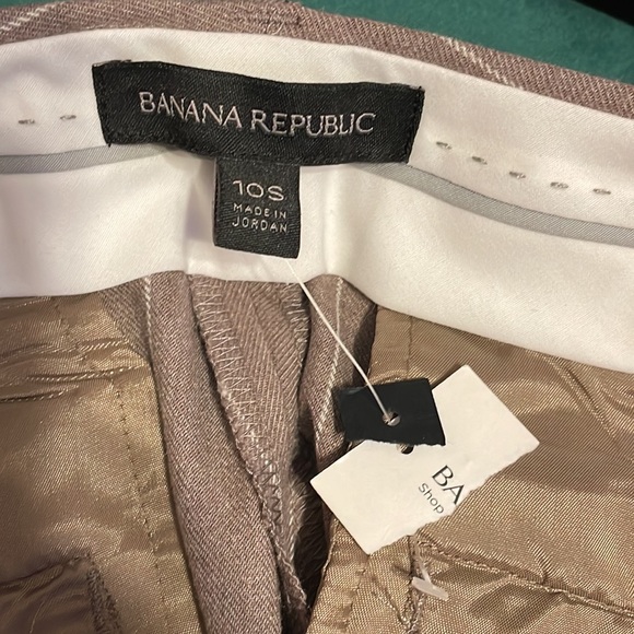 •BANANA REPUBLIC•NWT SLOAN TAUPE PIN STRIPE TROUSER IN SIZE 10S - Picture 5 of 10